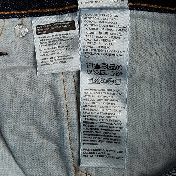 Levis 550 Jeans Mens 36x30 Blue Dark Wash Relaxed Fit Tapered Cotton Denim NEW - Picture 5 of 11